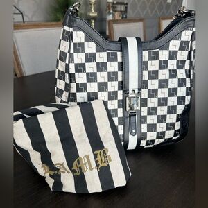L.A.M.B. Black and White Geometric Handbag